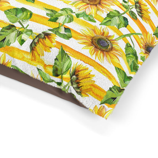 Sunflower Stripe Pet Bed