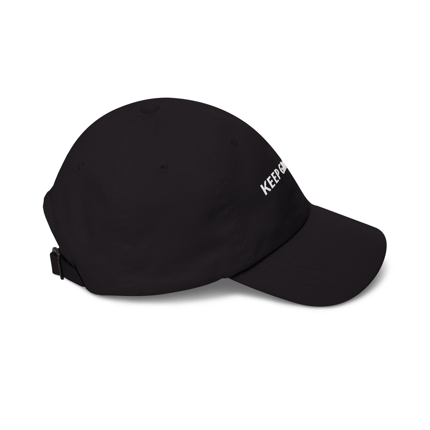 Keep Growing Embroidered Dad Hat - Black Aesthetic Minimalist Baseball Cap