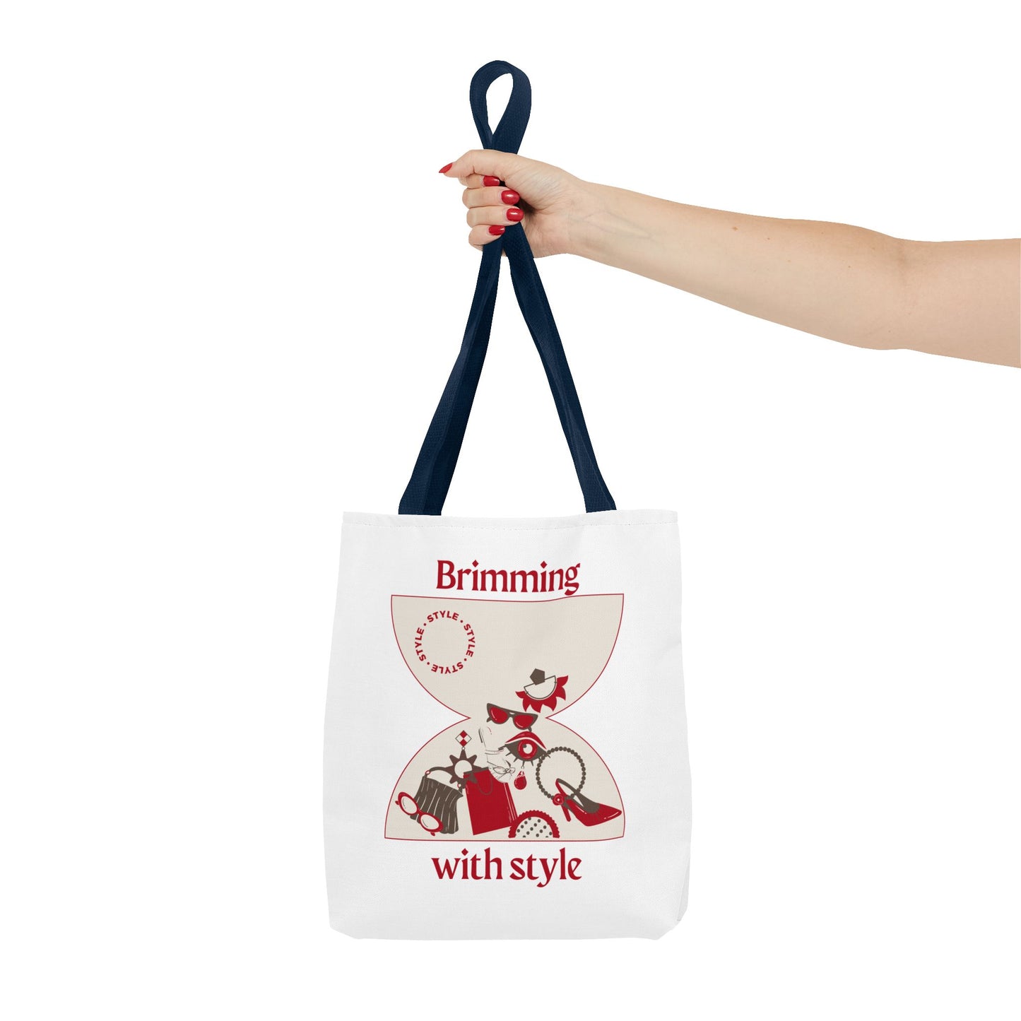 Brimming with style Editorial Graphic Tote Bag – Aesthetic Canvas Shoulder Bag