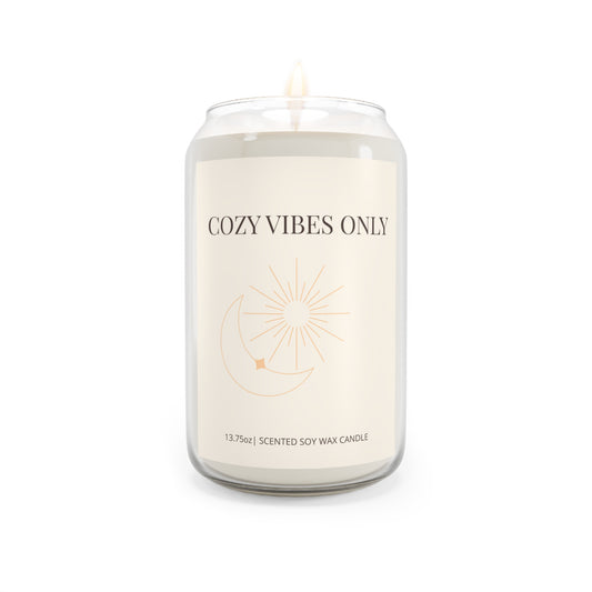 Copy of Cozy Vibes Only Celestial Candle - Vanilla Bean Aesthetic Jar Decor (13.75oz)