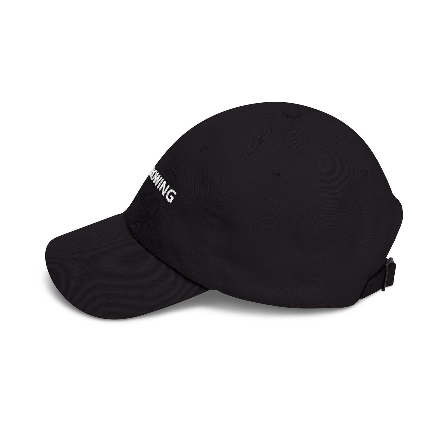 Keep Growing Embroidered Dad Hat - Black Aesthetic Minimalist Baseball Cap