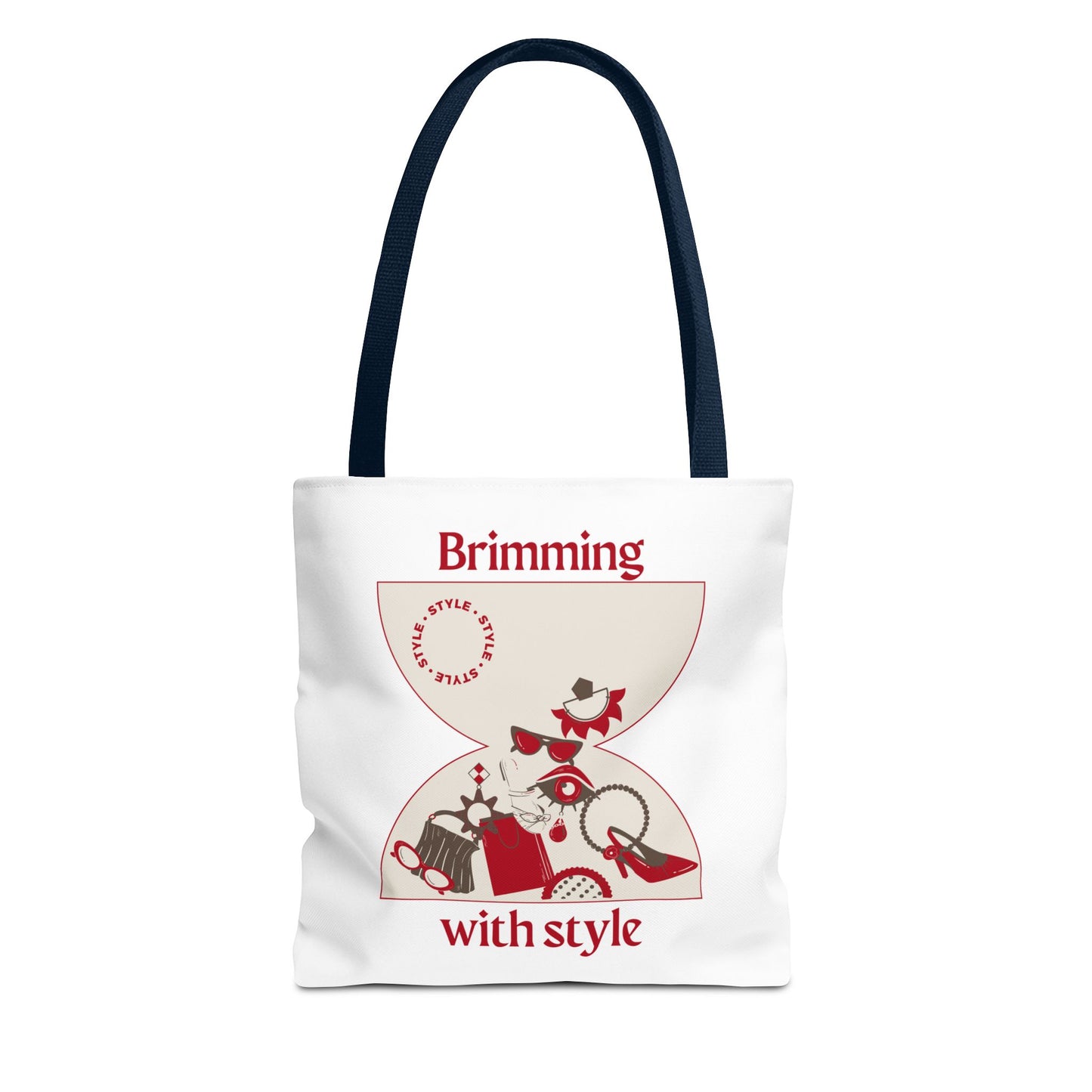 Brimming with style Editorial Graphic Tote Bag – Aesthetic Canvas Shoulder Bag