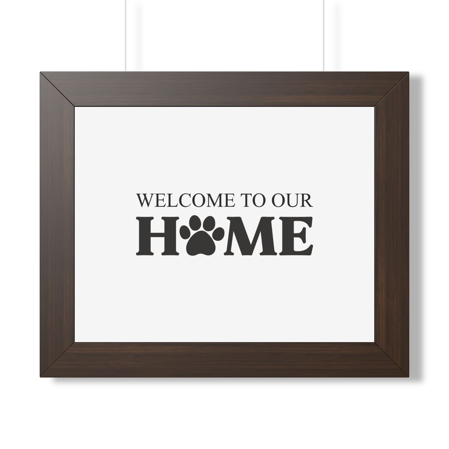 Welcome to Our Home Pet Paw Framed Poster – Cozy Pet Lover Decor