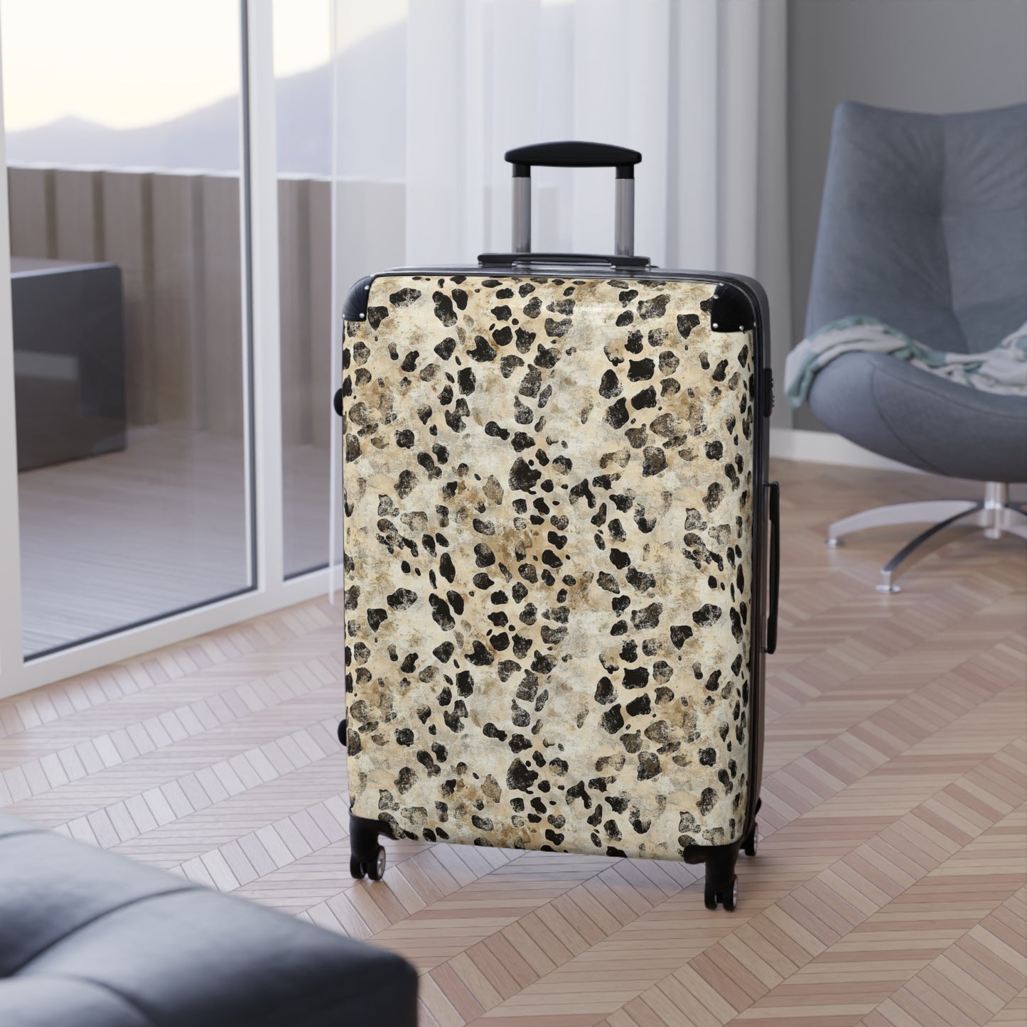 Leopard Print Carry On Suitcase