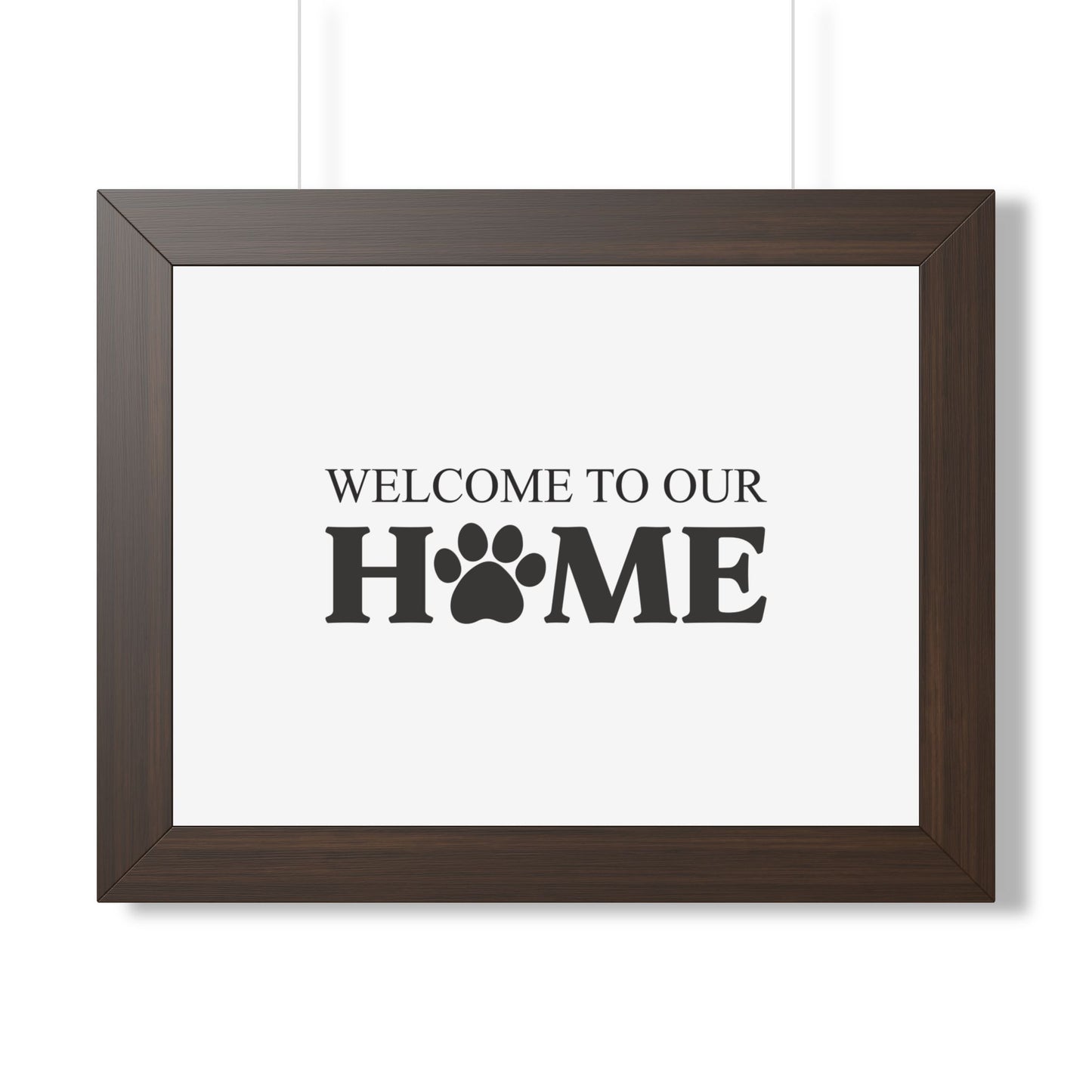 Welcome to Our Home Pet Paw Framed Poster – Cozy Pet Lover Decor