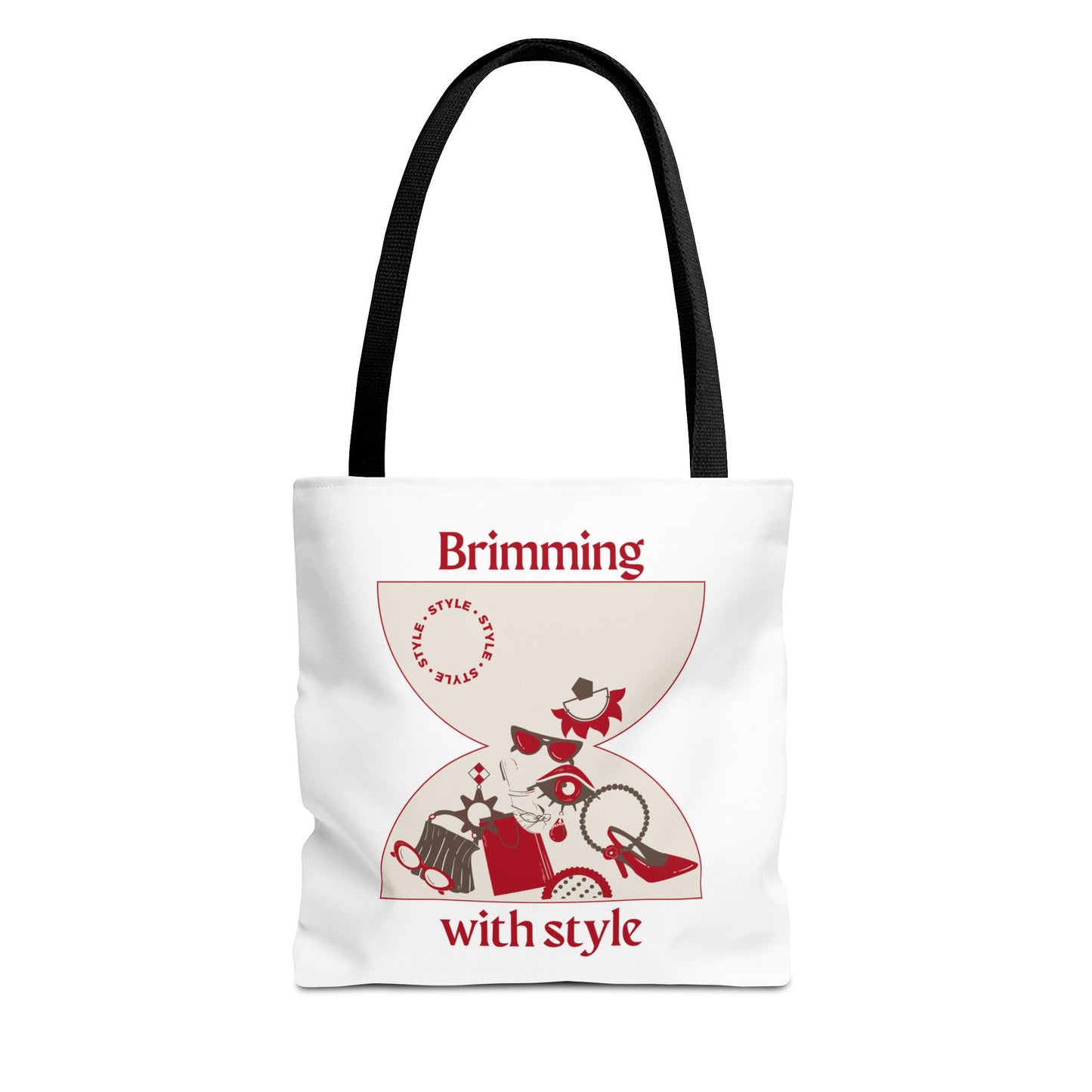 Brimming with style Editorial Graphic Tote Bag – Aesthetic Canvas Shoulder Bag