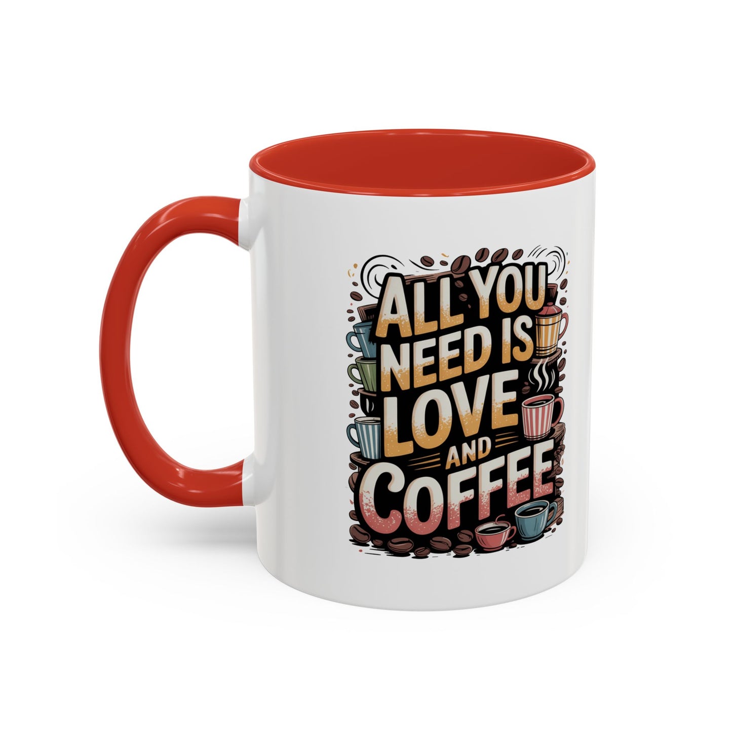 All You Need Is Love And Coffee Mug – Retro Coffee Lover Gift