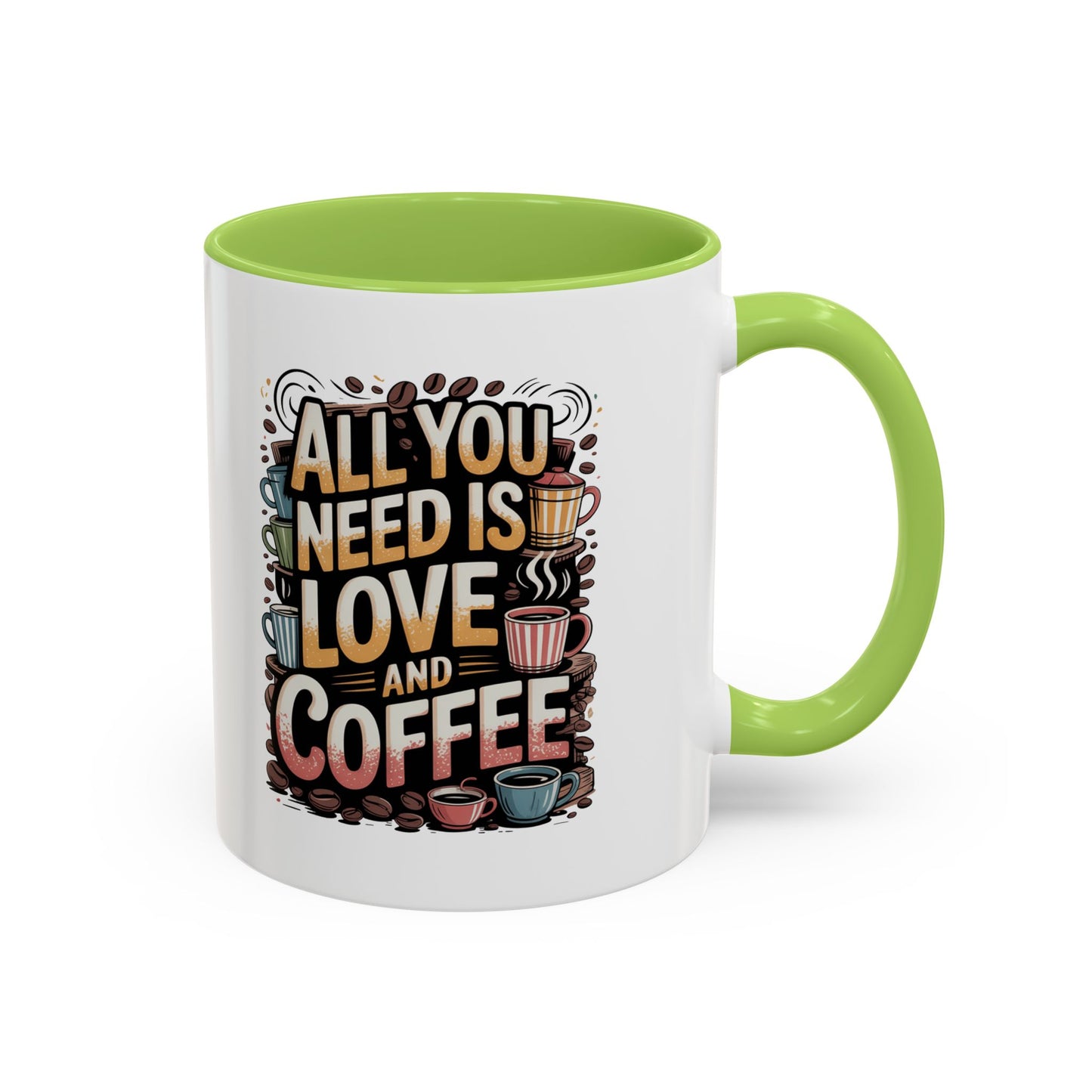 All You Need Is Love And Coffee Mug – Retro Coffee Lover Gift