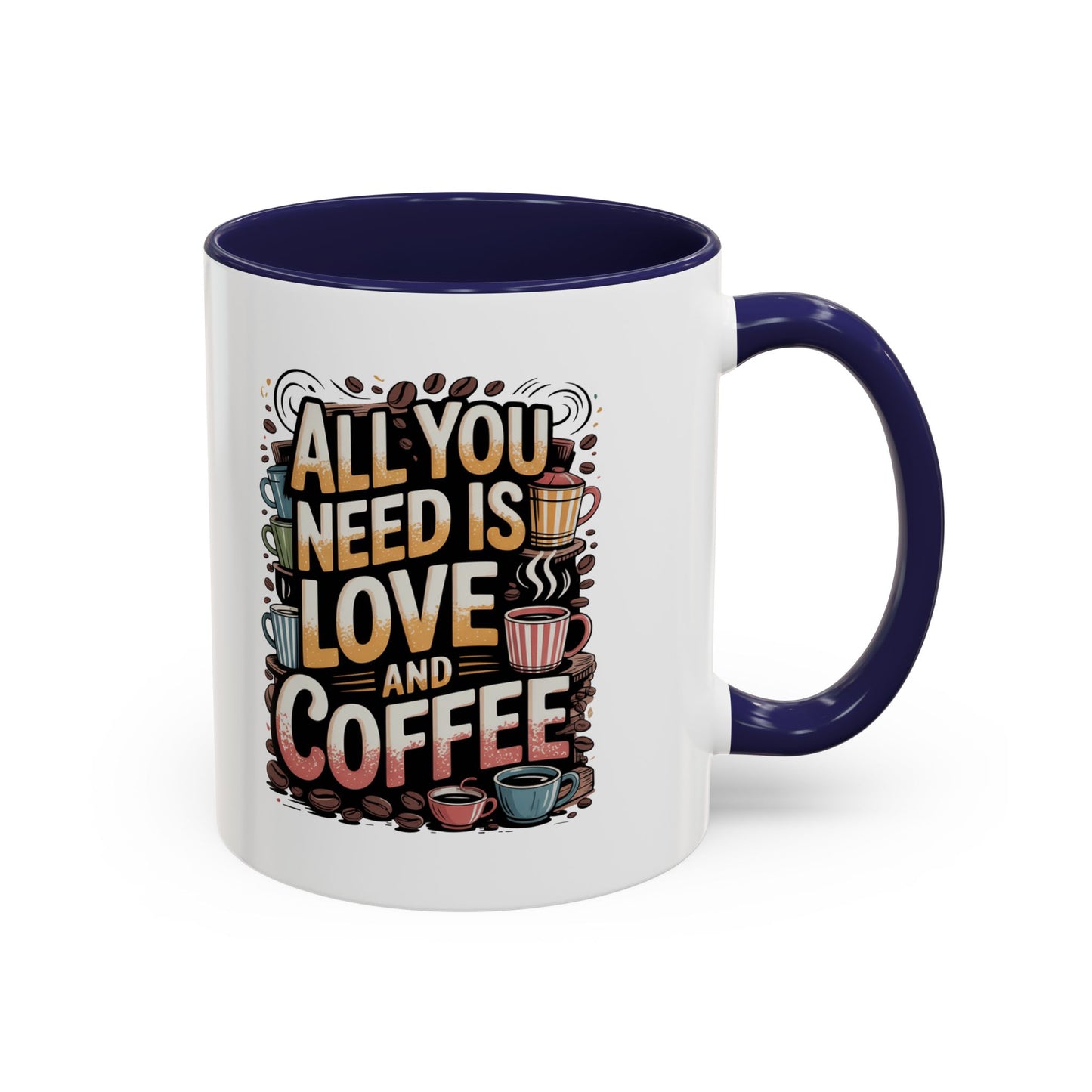 All You Need Is Love And Coffee Mug – Retro Coffee Lover Gift