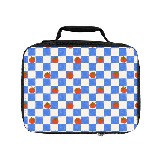 Tomato Checkered Lunch Bag