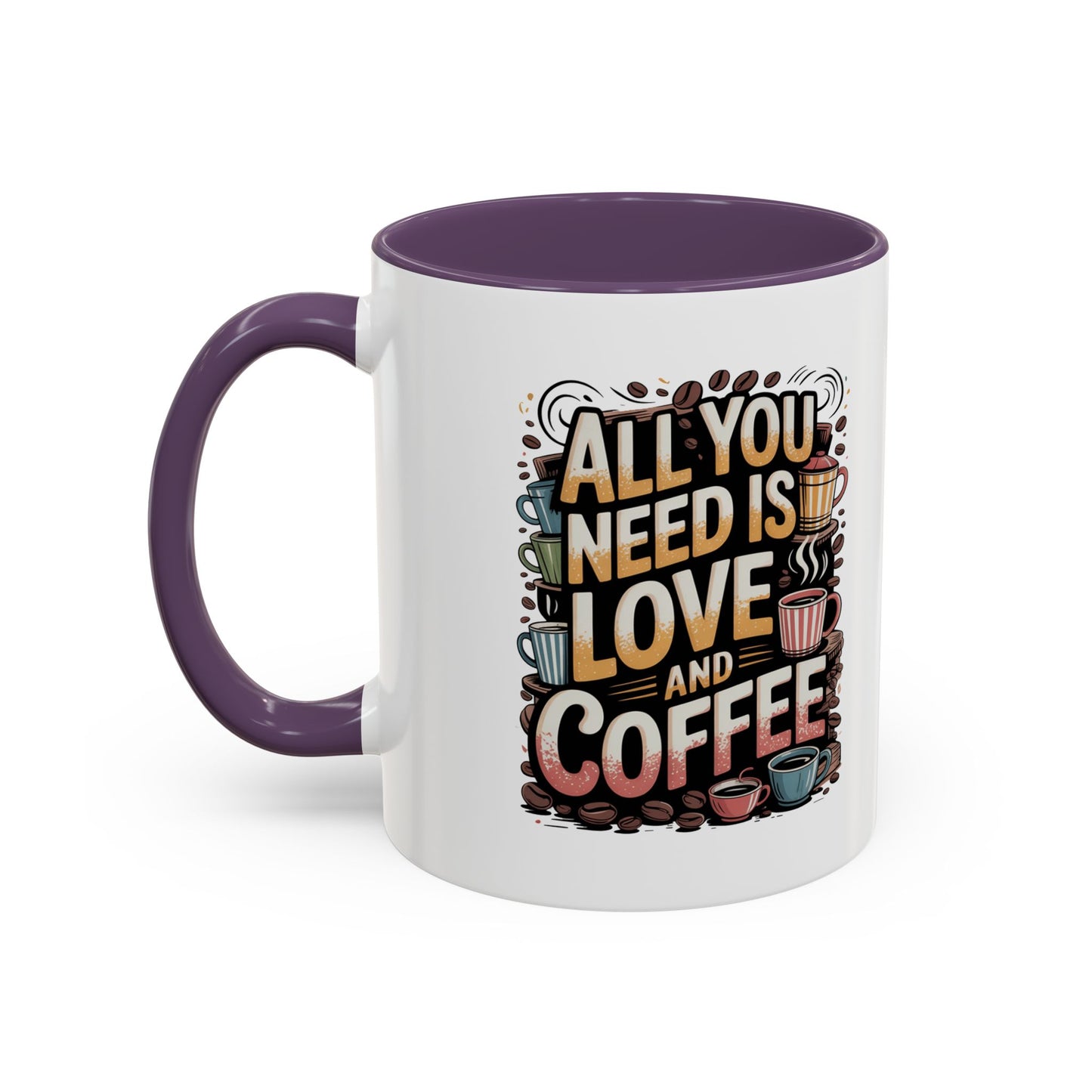 All You Need Is Love And Coffee Mug – Retro Coffee Lover Gift