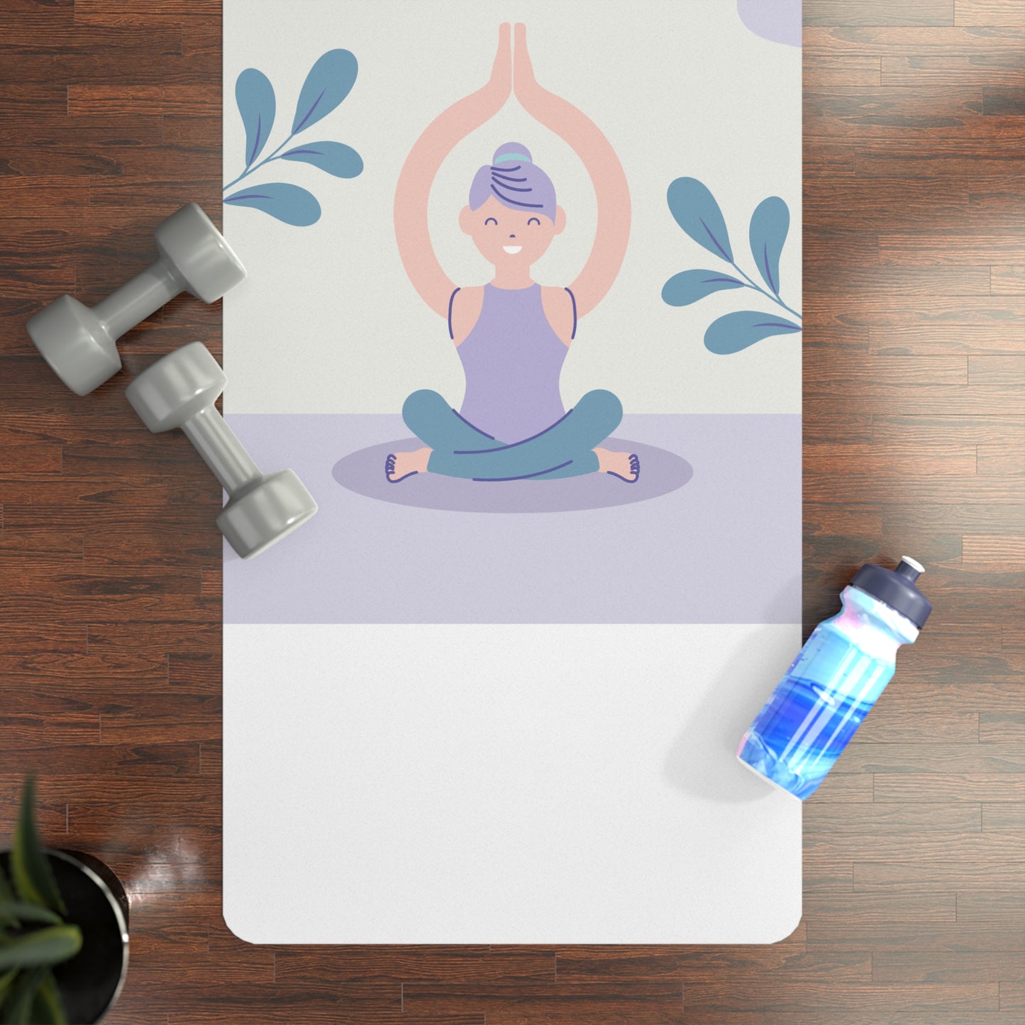 Inhale Courage, Exhale Fear Rubber Yoga Mat — Lightweight Meditation & Travel Mat