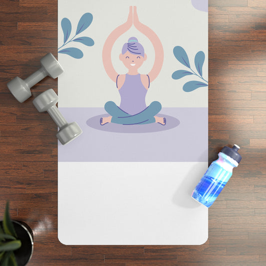 Inhale Courage, Exhale Fear Rubber Yoga Mat — Lightweight Meditation & Travel Mat