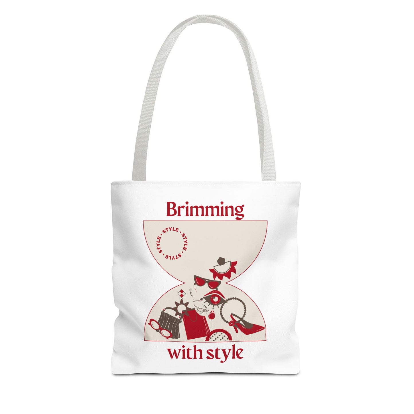 Brimming with style Editorial Graphic Tote Bag – Aesthetic Canvas Shoulder Bag