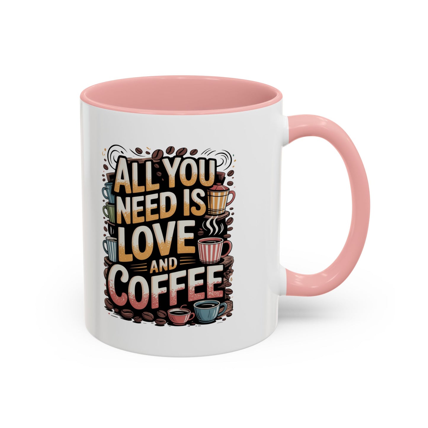 All You Need Is Love And Coffee Mug – Retro Coffee Lover Gift