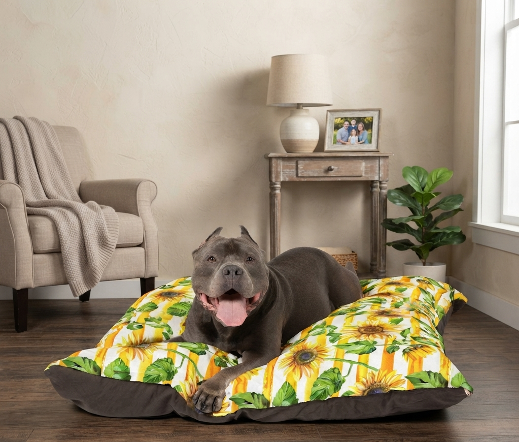 Sunflower Stripe Pet Bed
