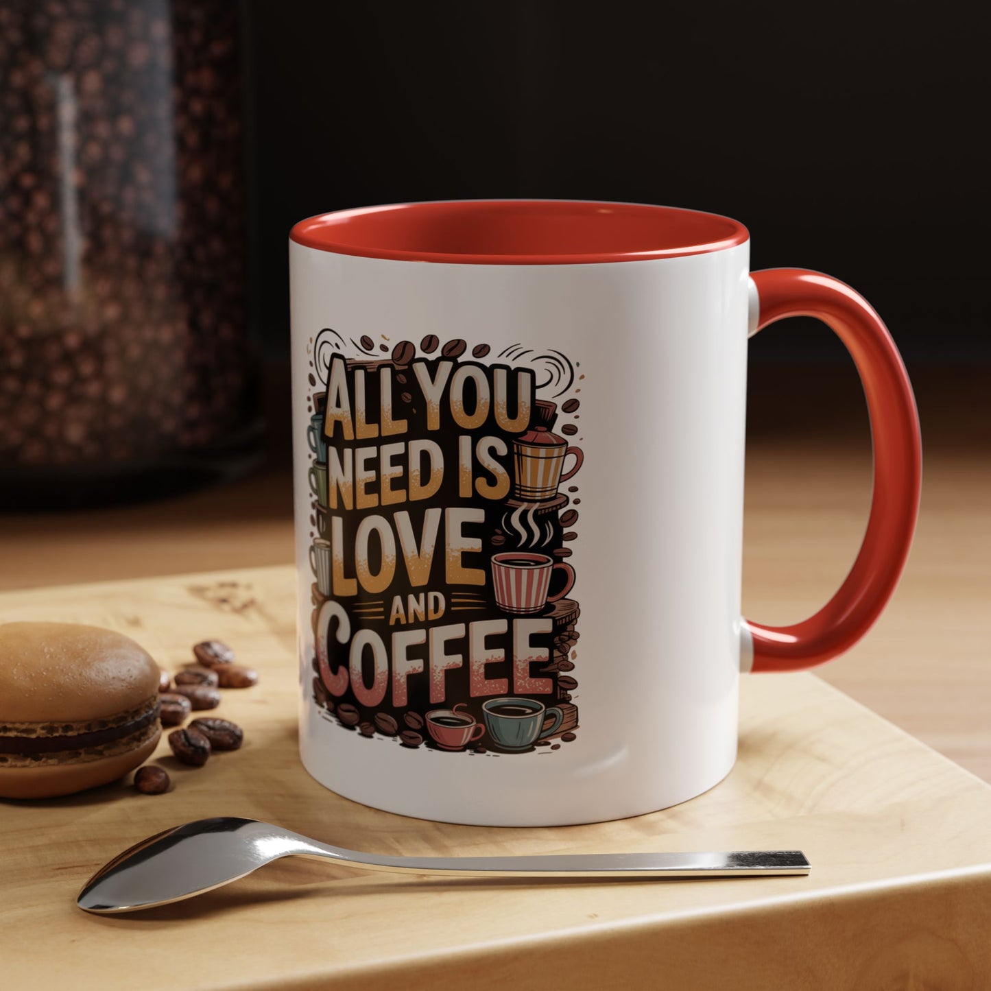 All You Need Is Love And Coffee Mug – Retro Coffee Lover Gift