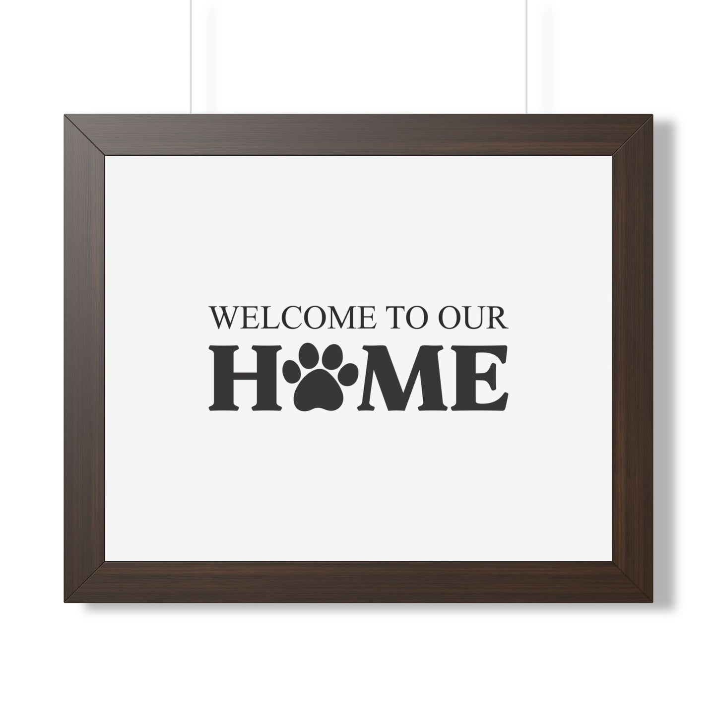 Welcome to Our Home Pet Paw Framed Poster – Cozy Pet Lover Decor