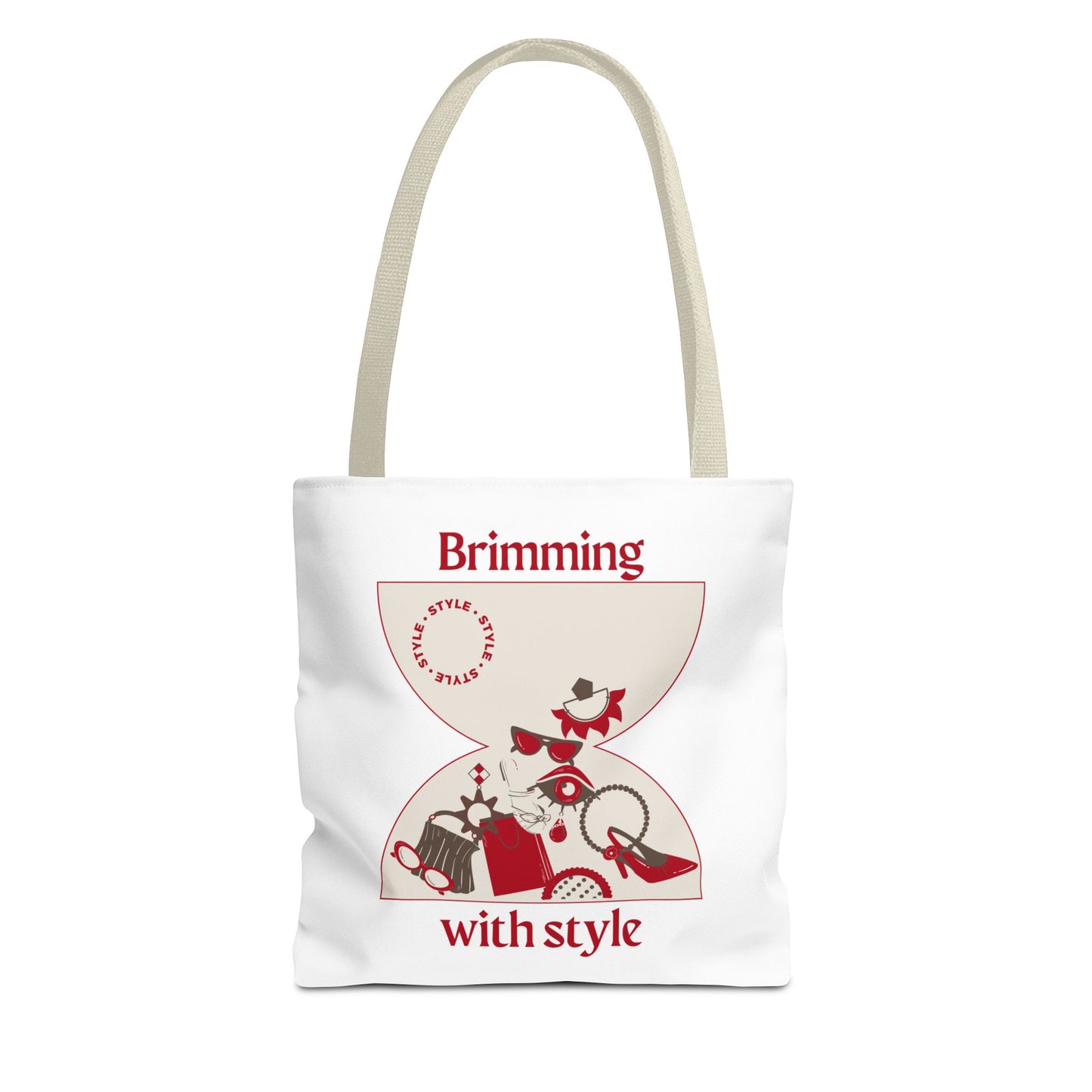 Brimming with style Editorial Graphic Tote Bag – Aesthetic Canvas Shoulder Bag