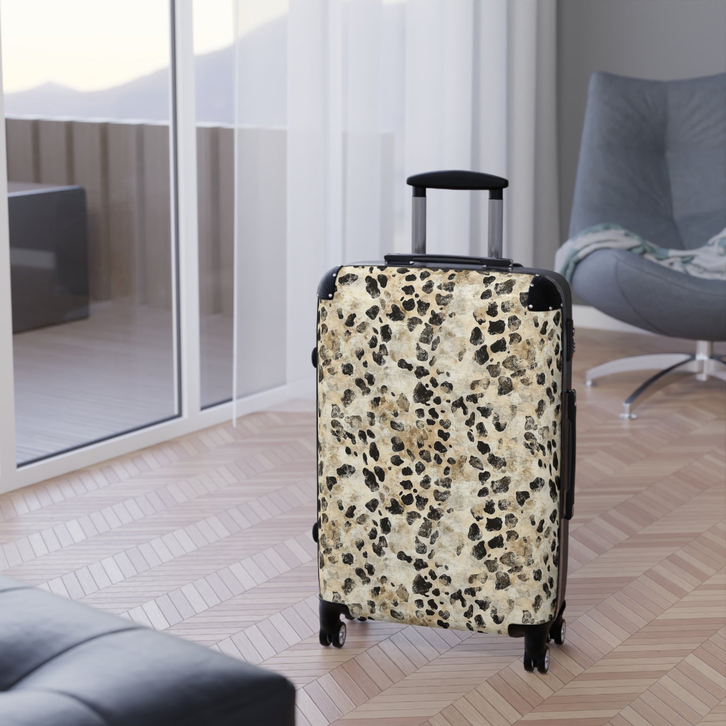 Leopard Print Carry On Suitcase