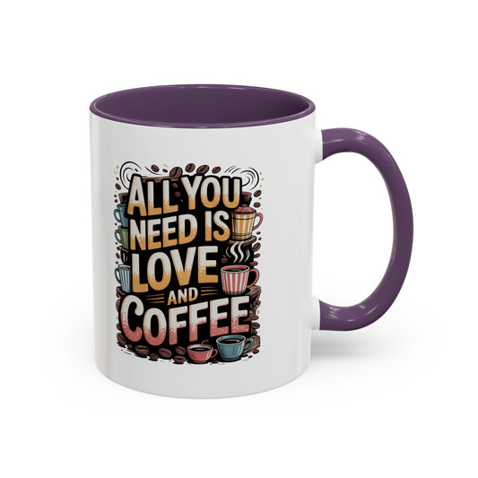 All You Need Is Love And Coffee Mug – Retro Coffee Lover Gift