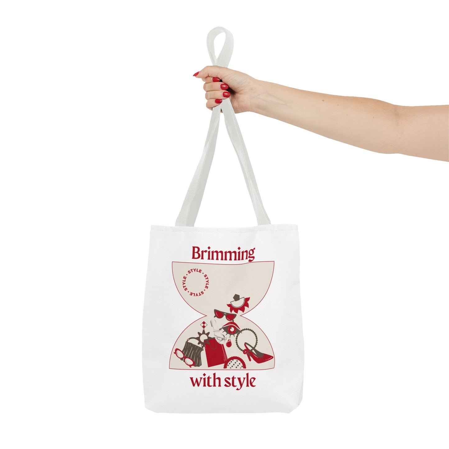 Brimming with style Editorial Graphic Tote Bag – Aesthetic Canvas Shoulder Bag