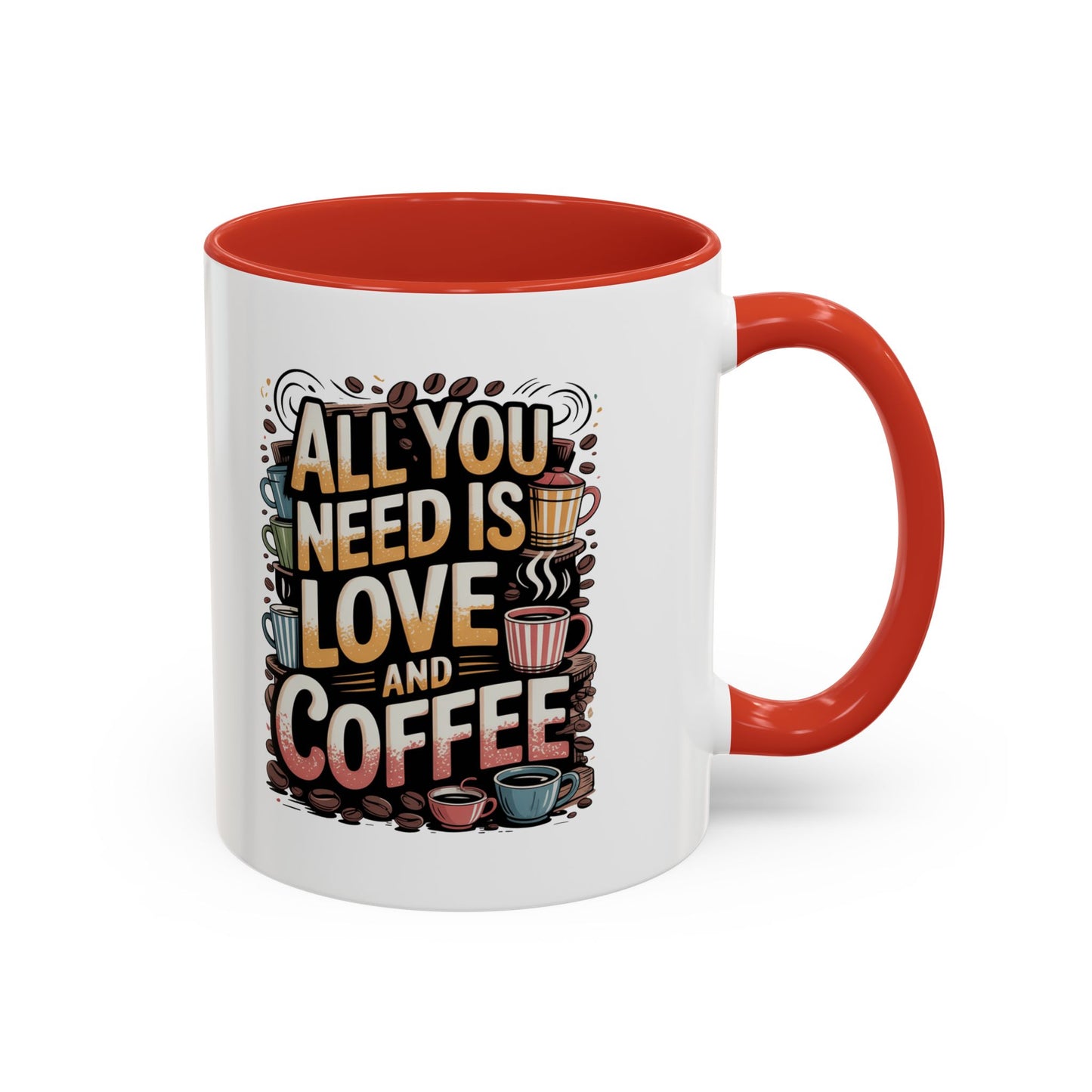 All You Need Is Love And Coffee Mug – Retro Coffee Lover Gift