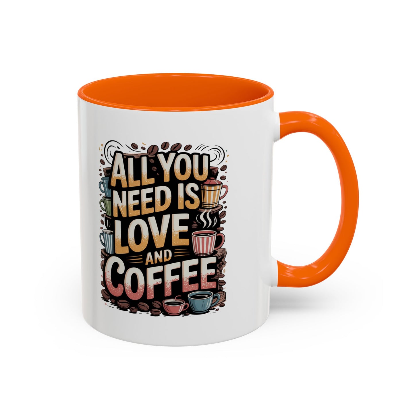 All You Need Is Love And Coffee Mug – Retro Coffee Lover Gift