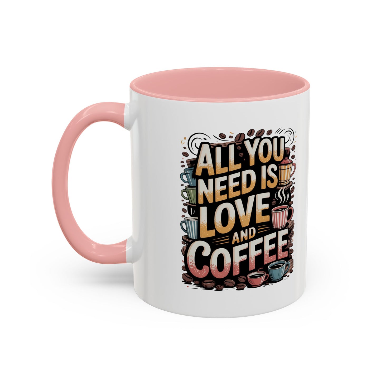 All You Need Is Love And Coffee Mug – Retro Coffee Lover Gift