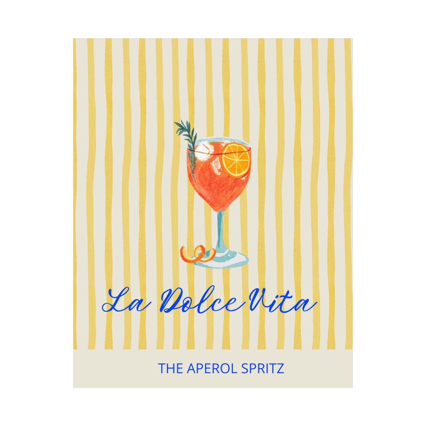 La Dolce Vita Aperol Spritz Matte Wall Art Print