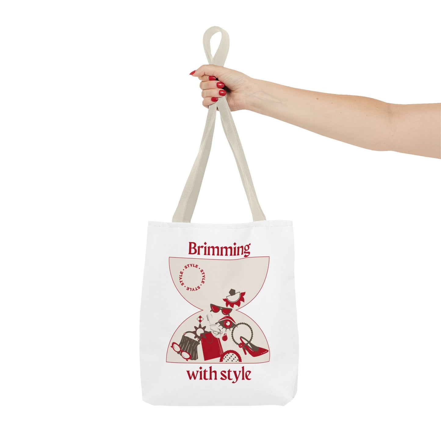 Brimming with style Editorial Graphic Tote Bag – Aesthetic Canvas Shoulder Bag