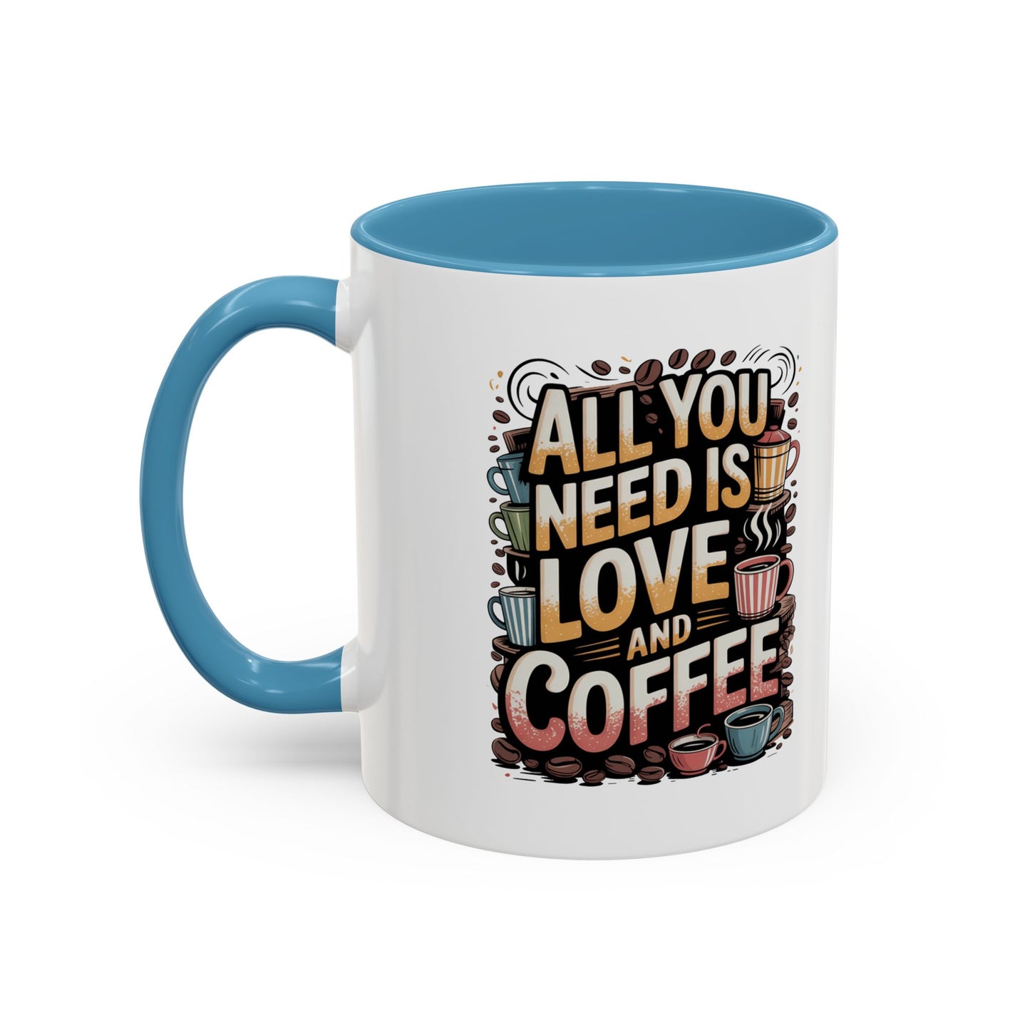 All You Need Is Love And Coffee Mug – Retro Coffee Lover Gift