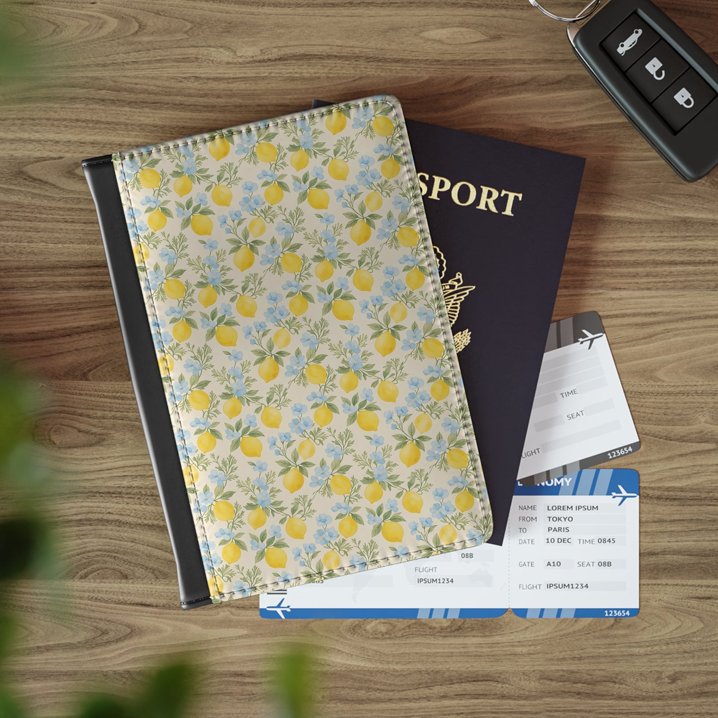 Lemon Blossom Passport Cover