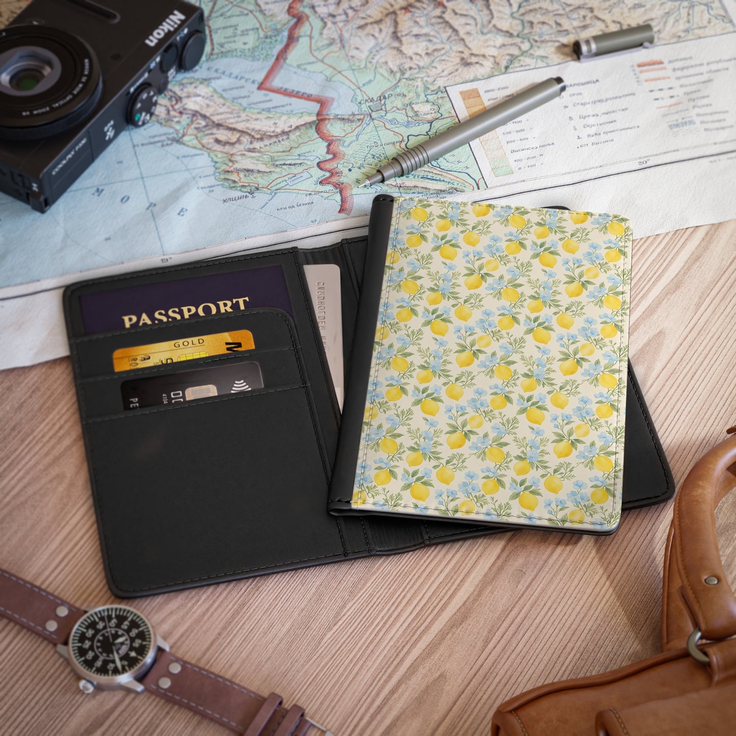 Lemon Blossom Passport Cover