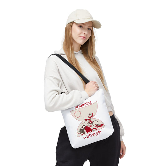 Brimming with style Editorial Graphic Tote Bag – Aesthetic Canvas Shoulder Bag