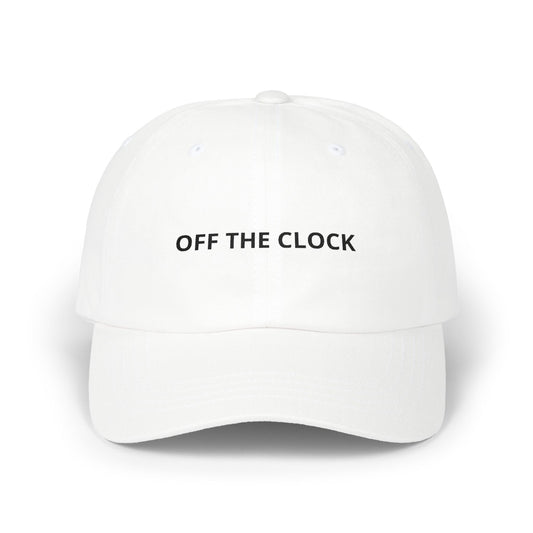Off The Clock Embroidered Dad Hat - White Aesthetic Casual Baseball Cap