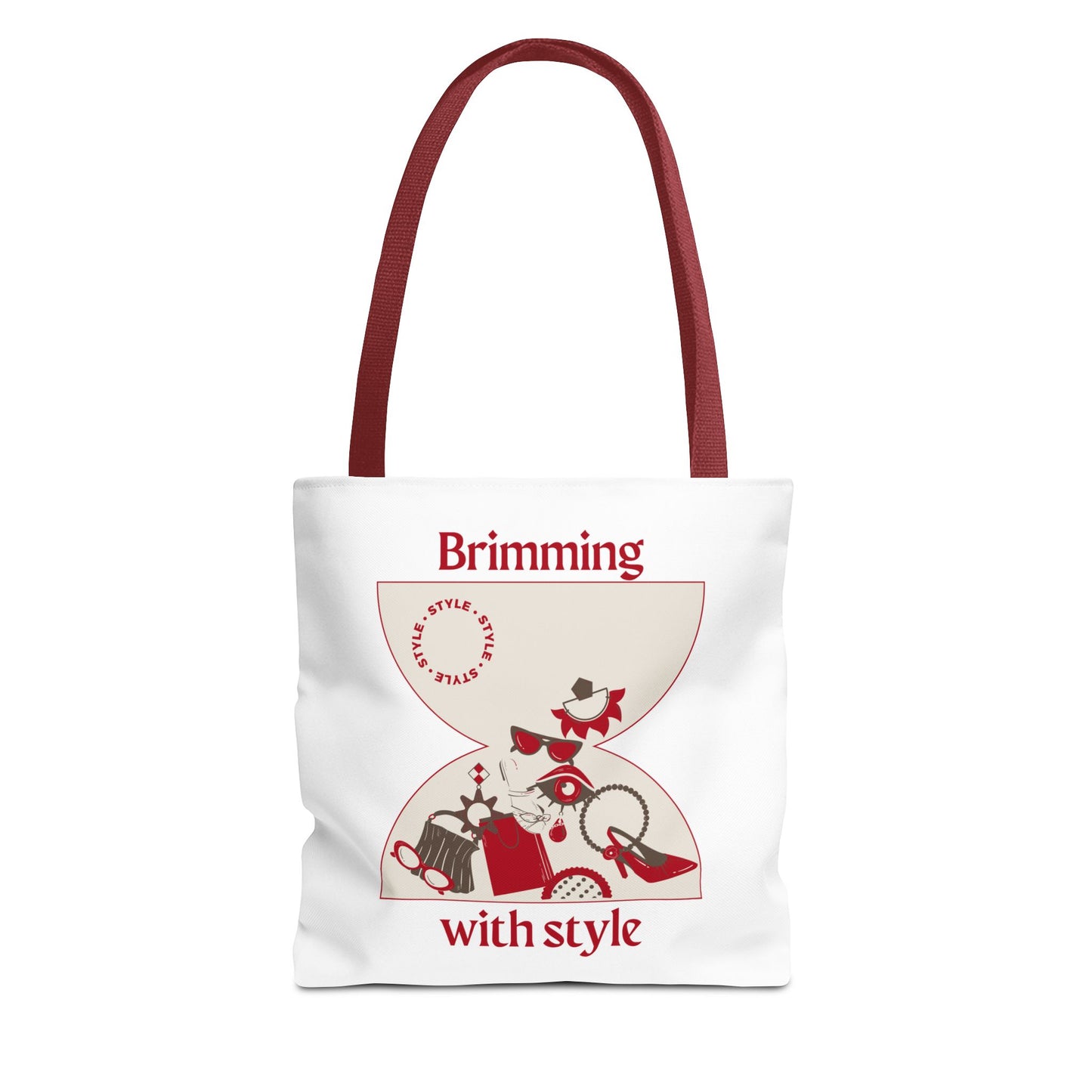 Brimming with style Editorial Graphic Tote Bag – Aesthetic Canvas Shoulder Bag