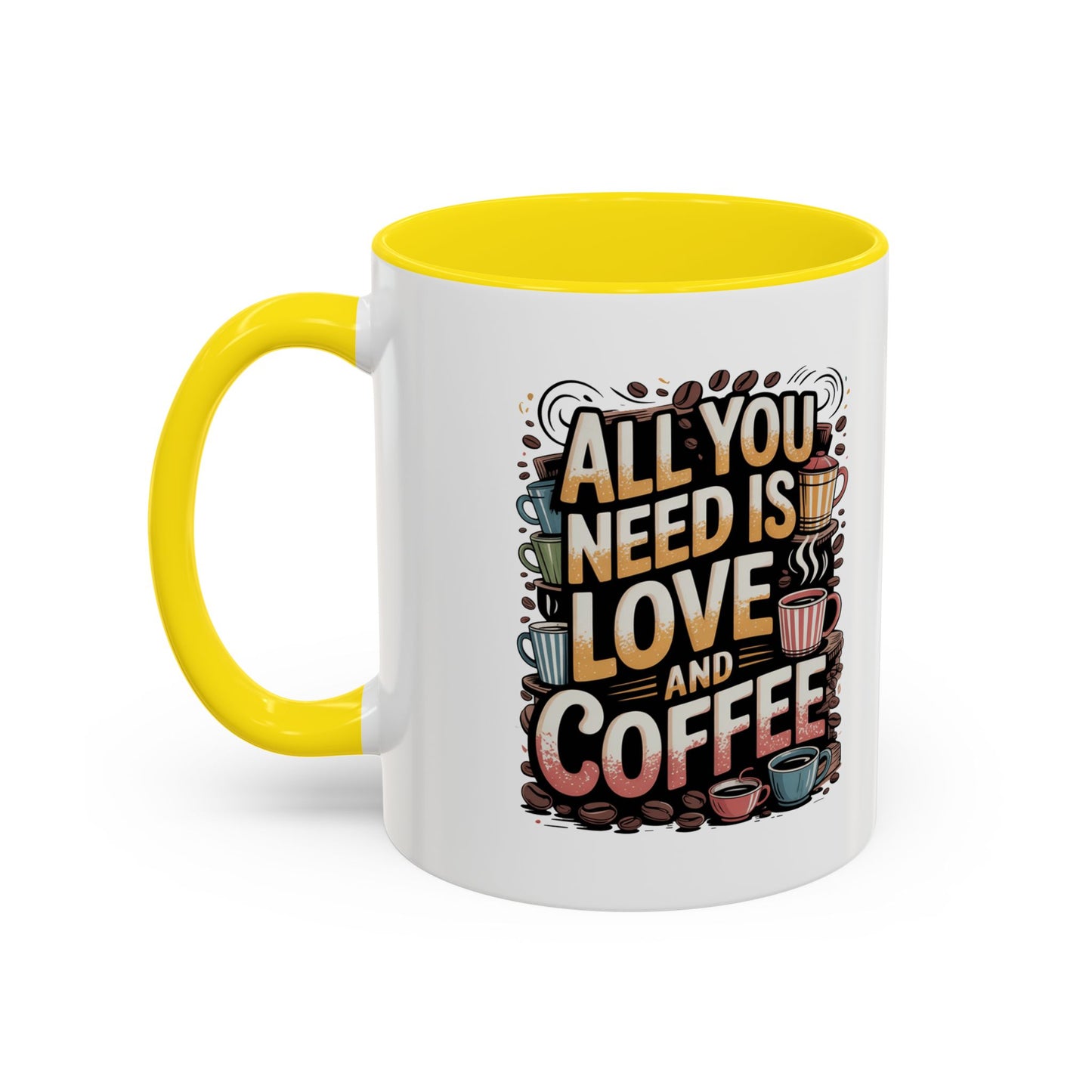 All You Need Is Love And Coffee Mug – Retro Coffee Lover Gift