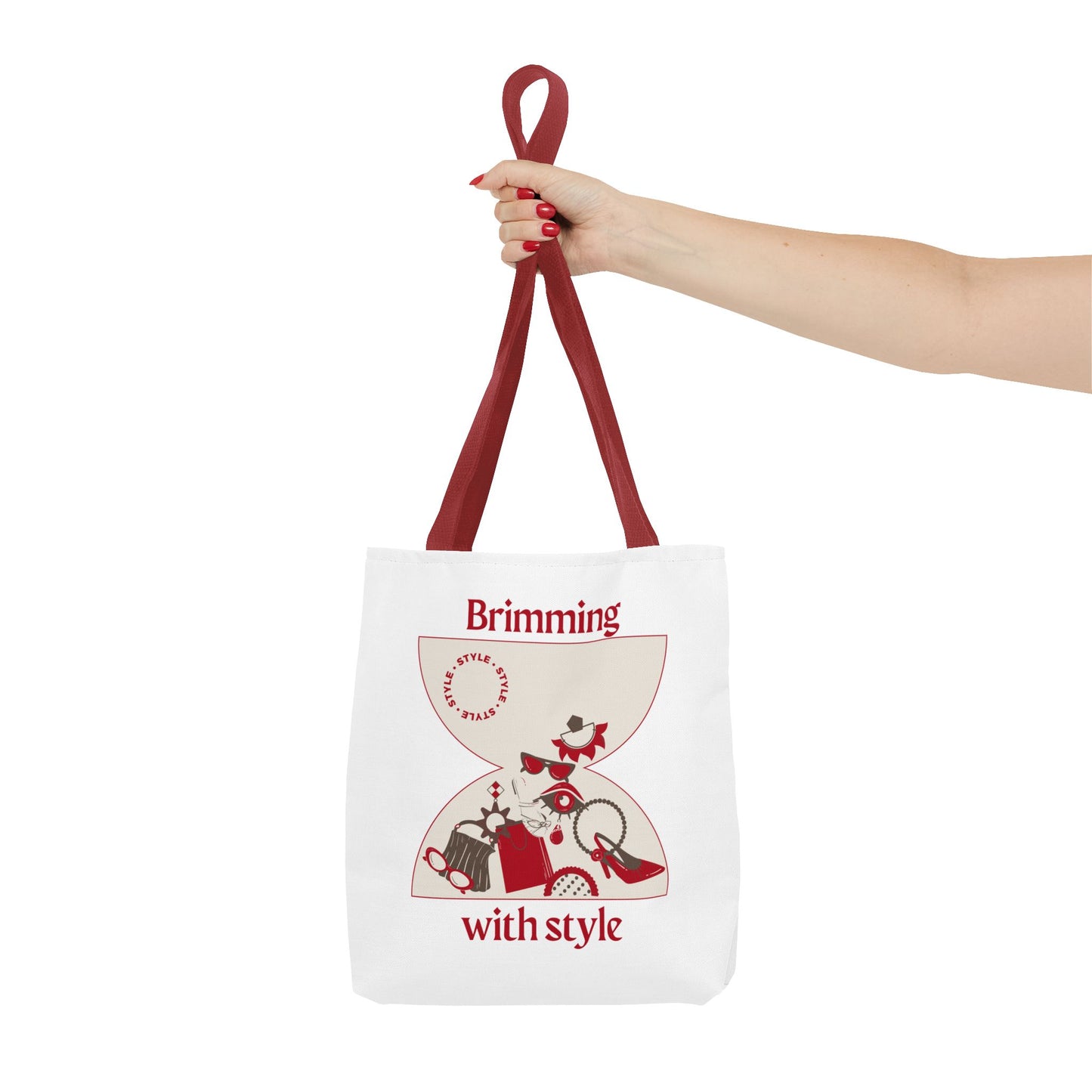 Brimming with style Editorial Graphic Tote Bag – Aesthetic Canvas Shoulder Bag