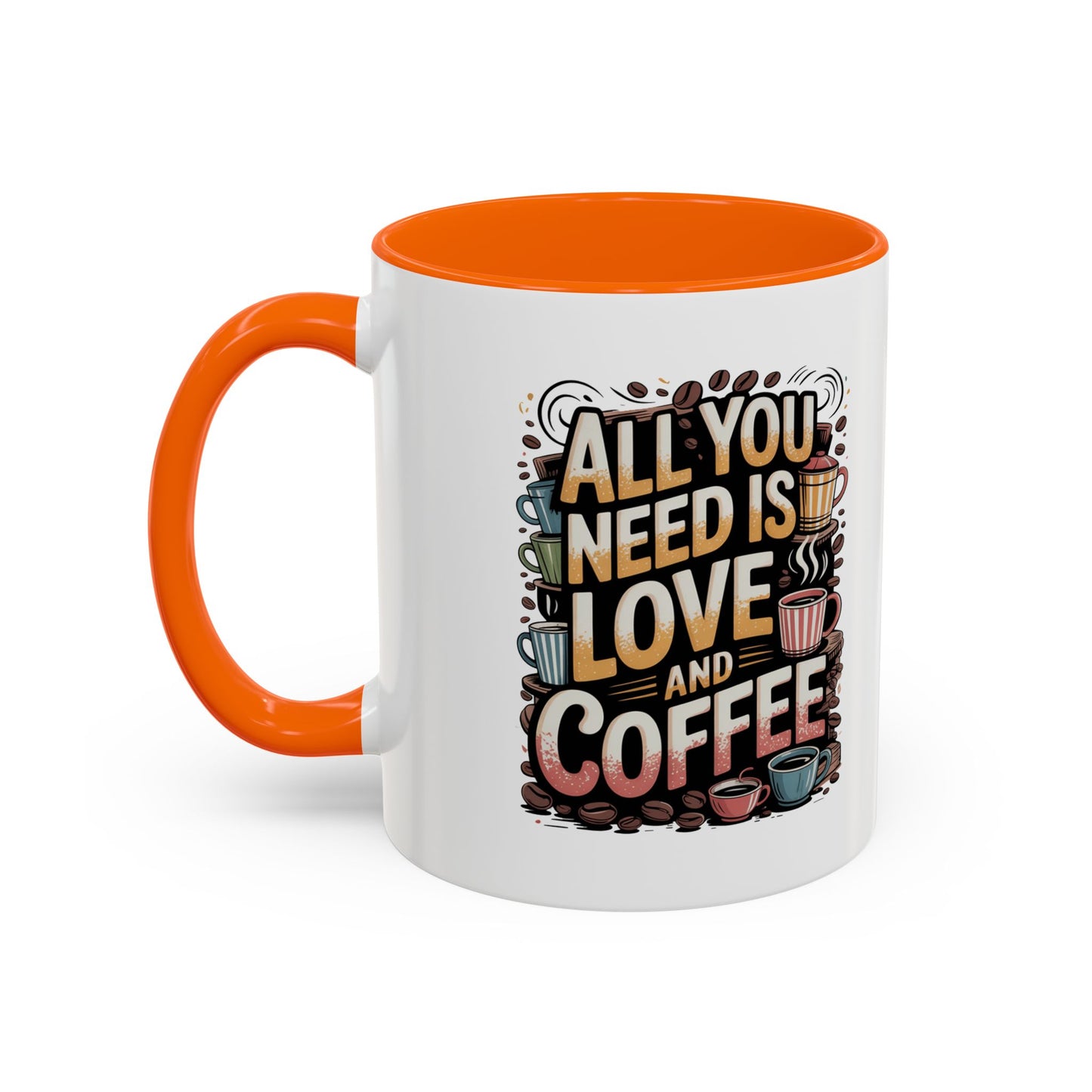 All You Need Is Love And Coffee Mug – Retro Coffee Lover Gift